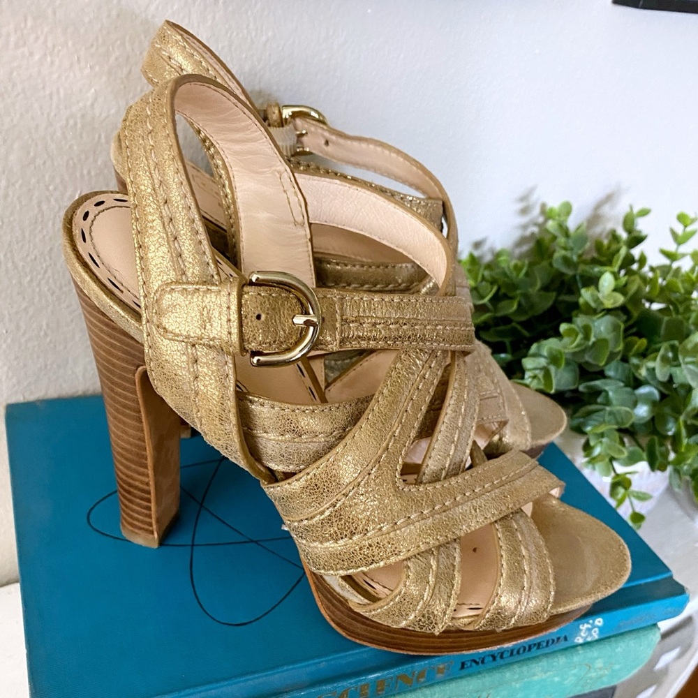 Coach / Brynne Bronze Strappy Heels